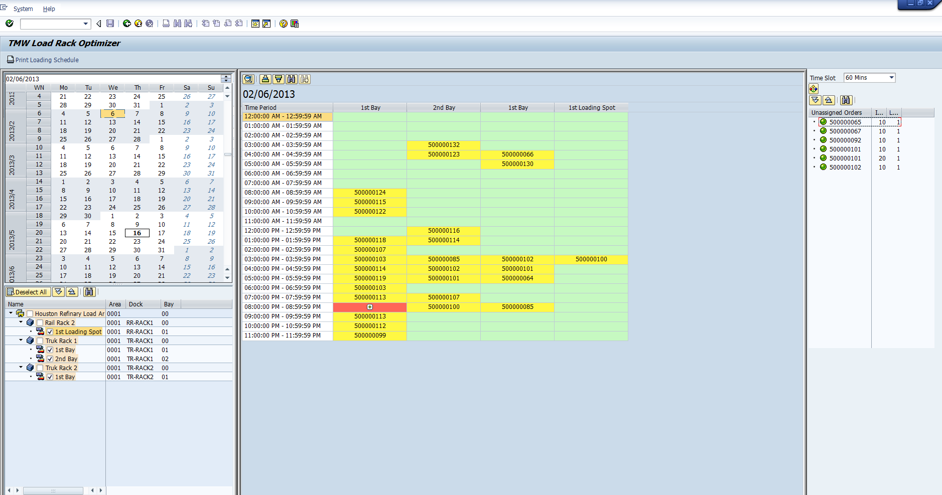 LRO SAP Scheduling Screen LRO SAP Scheduling Screen